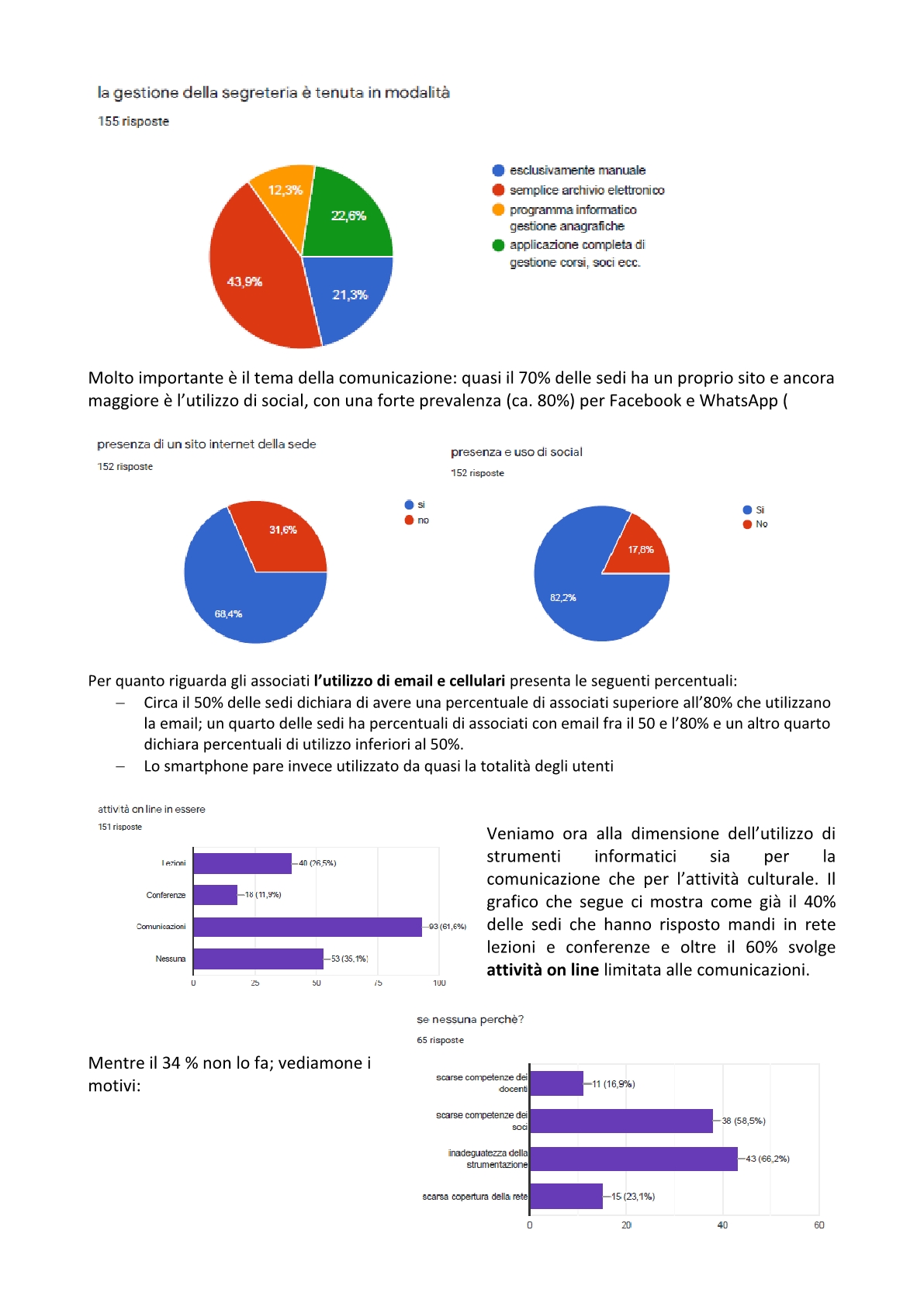 Indagine on line relazione finale3