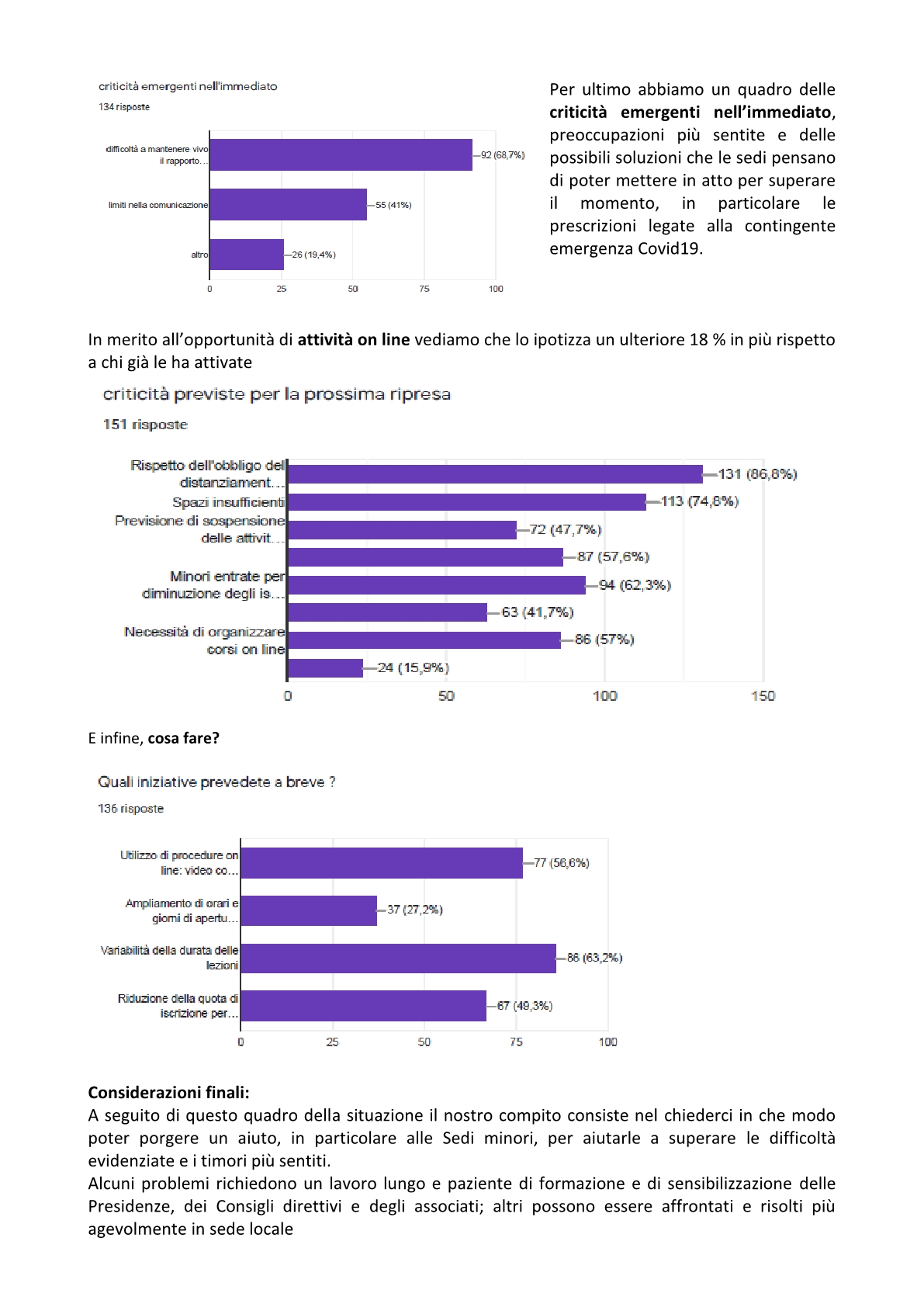 Indagine on line relazione finale4