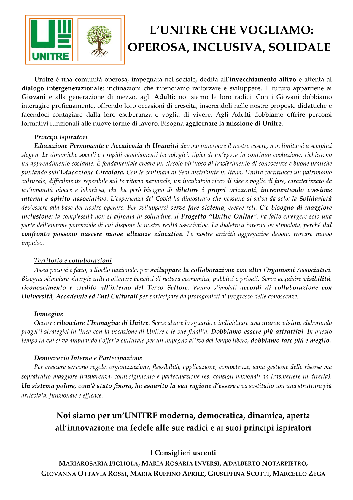 Manifesto Programmatico AN1
